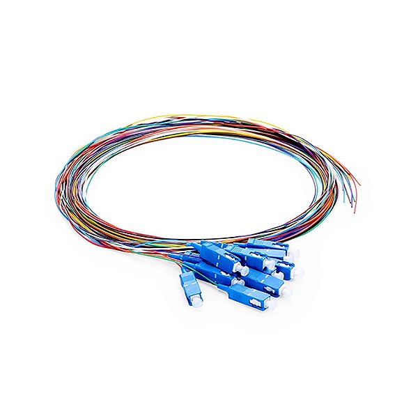 KIT Pigtail SPX SM 9/125µ SC-UPC 1,5m - COLORIDO - 12 peças