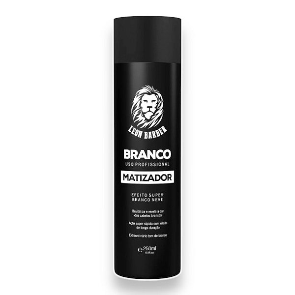 Matizador para cabelo e barba Super Branco Nevou 250ml Leon Barber