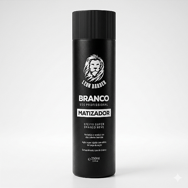 Matizador para cabelo e barba Super Branco Nevou 250ml Leon Barber
