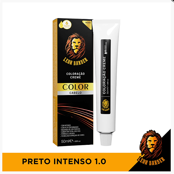 Colorações Tinturas Creme Leon Barber Preto 1.0