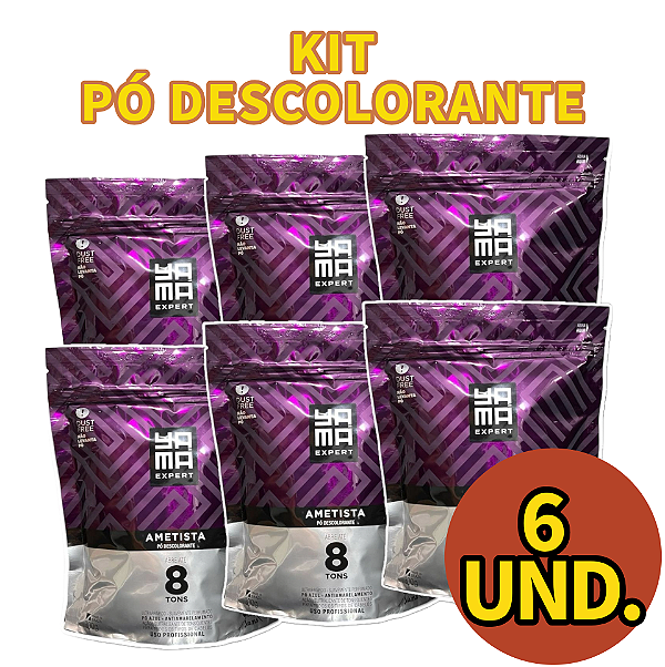 kit 6 und Pó Descolorante AMETISTA 300G - YAMÁ
