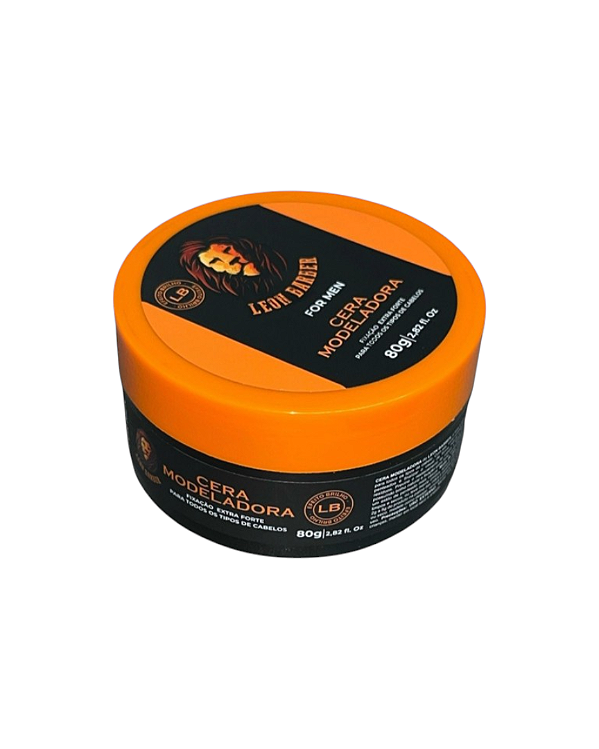 Cera Modeladora para cabelo fixação extra forte Leon Barber 80g