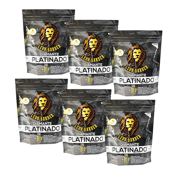 KIT Pó Descolorante Platinado 300G - LEON BARBER (6 unidades)