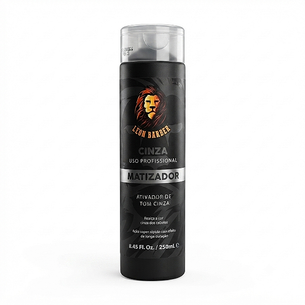 Matizador para cabelo Cinza Ativador Tom Cinza 250ml Leon Barber