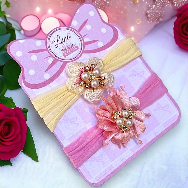 Kit 2 Mini laços de bebê Lacinhos de bebe Faixinha