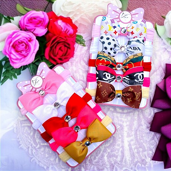 Kit 10 laços de bebê Lacinhos de Bebê Marcas Famosas