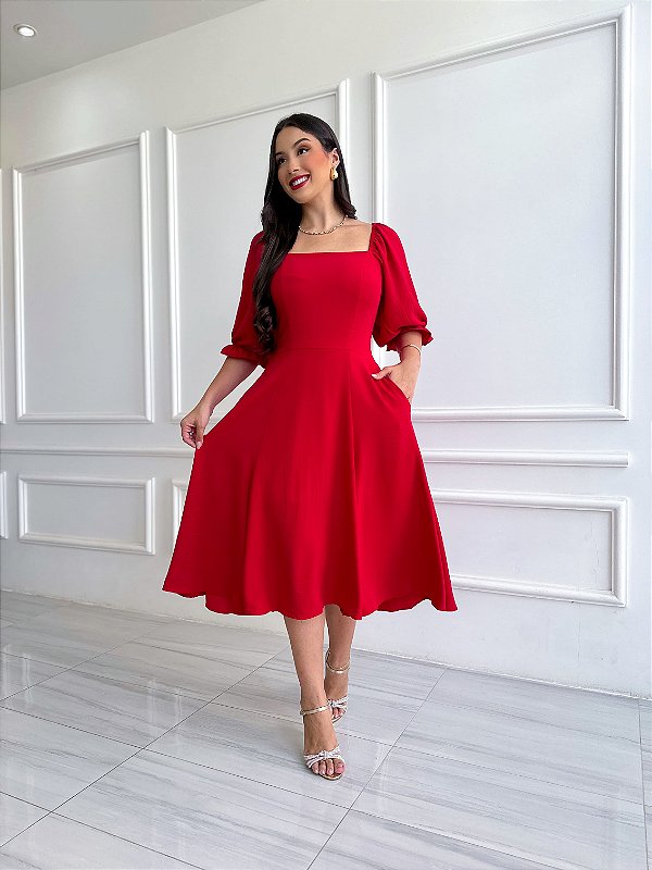 Vestido Heloisa - Vermelho