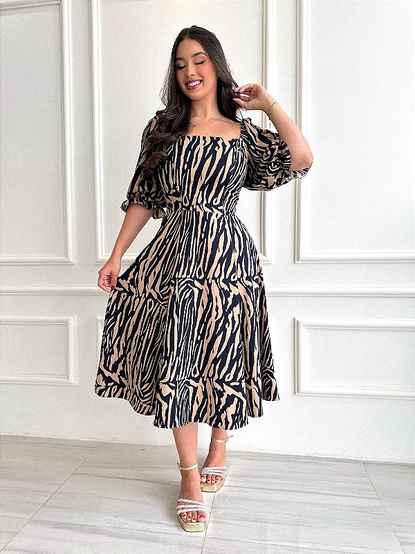 Vestido Heloisa - Tigre