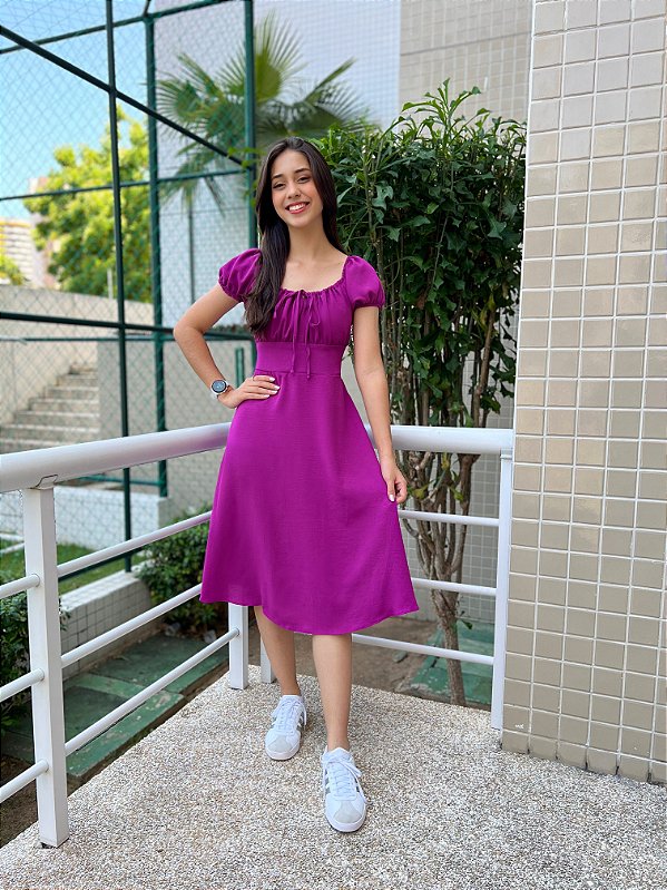 Vestido Bianca - Fúcsia