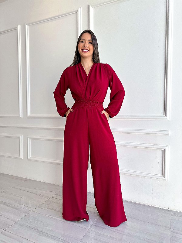 Calça Pantalona Nina - Vinho