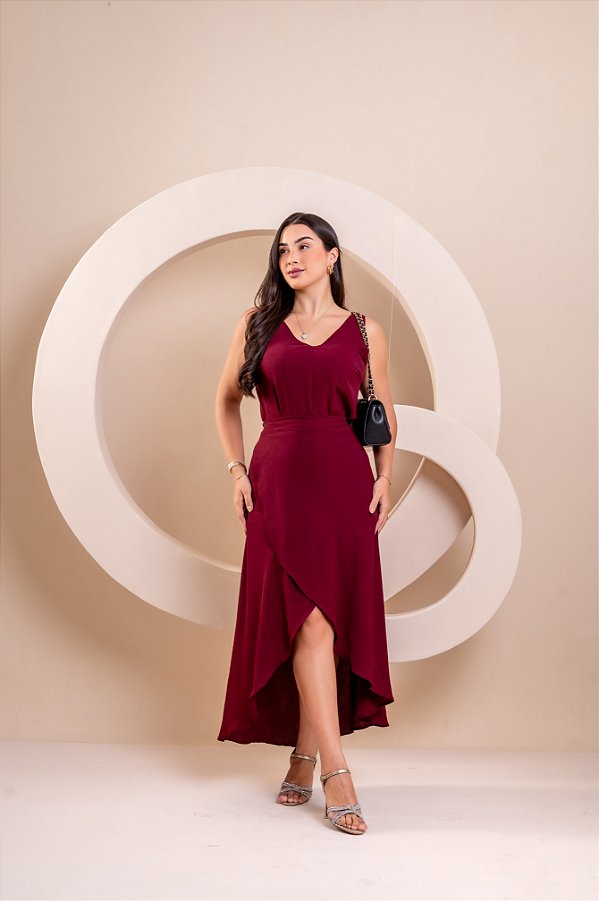 Saia Envelope Lívia - Vinho