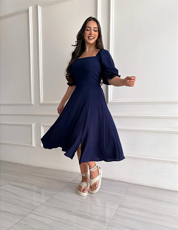 Vestido Heloisa - Marinho