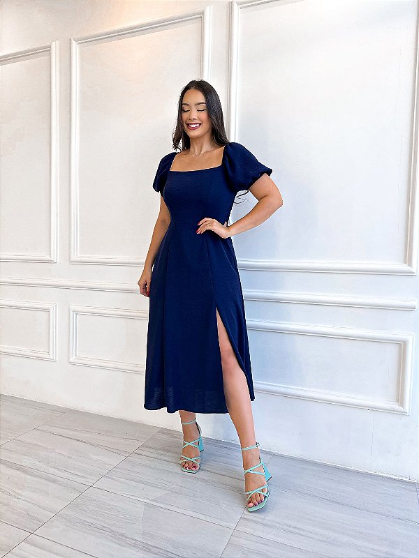 Vestido Odete - Marinho