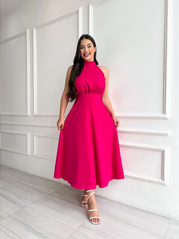 Vestido Midi Pérola - Pink