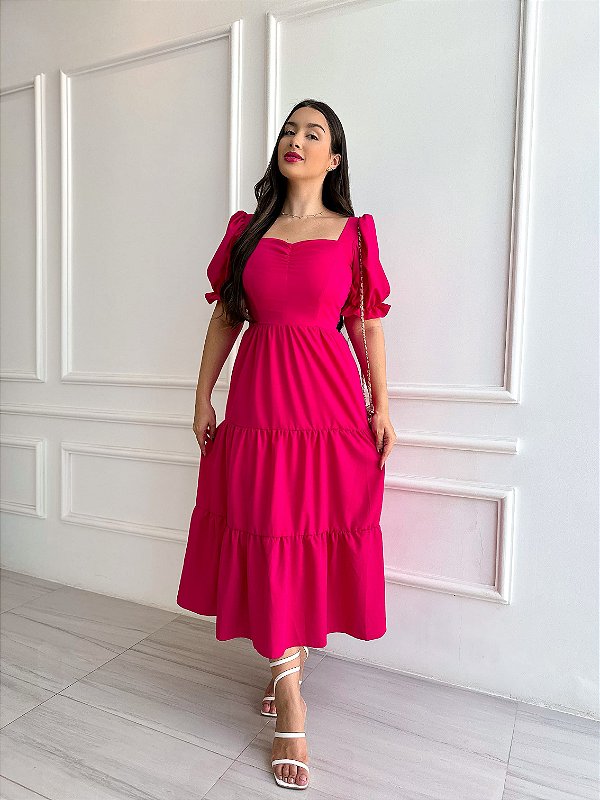 Vestido Midi Tereza - Pink