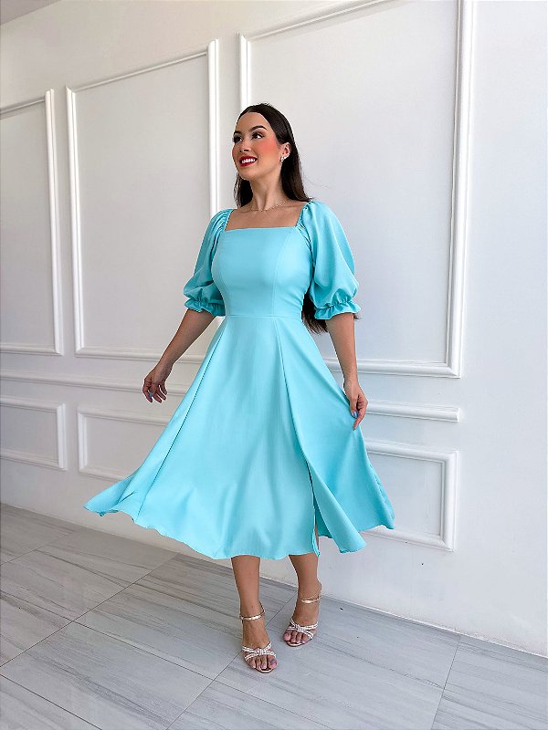 Vestido Heloisa - Azul Tiffany