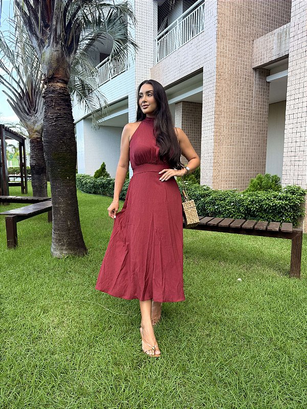Vestido Pérola - Marsala