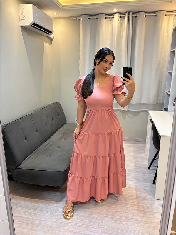 Vestido Giovana - Rose