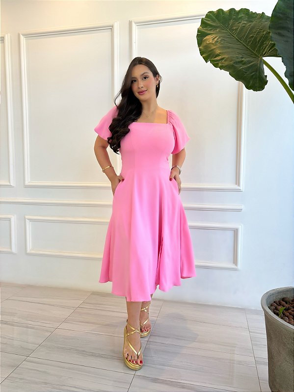 Vestido Heloisa - Rosa Candy