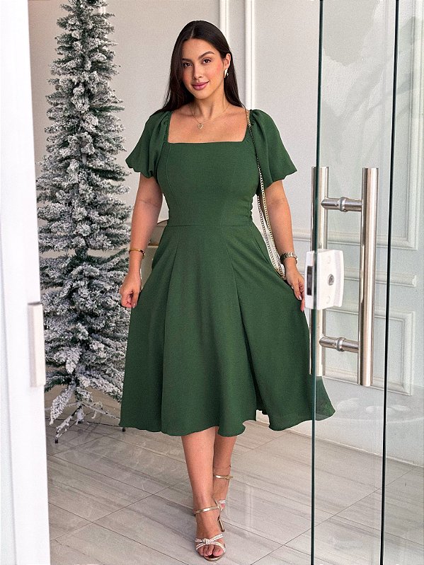 Vestido Heloisa - Verde Floresta