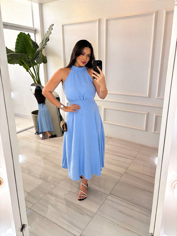 Vestido Pérola - Azul Candy