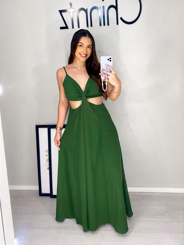 Vestido Mara - Verde Folha