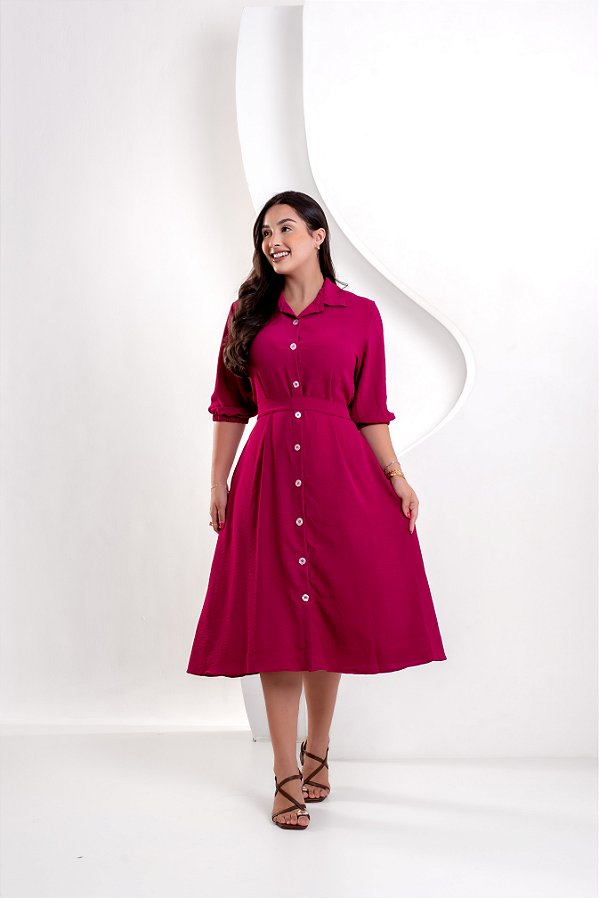 Vestido Melissa - Fúcsia Amora