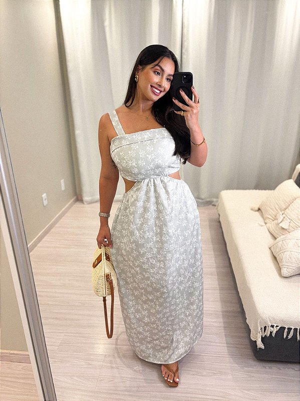 Vestido Ariane - Estampado Cinza