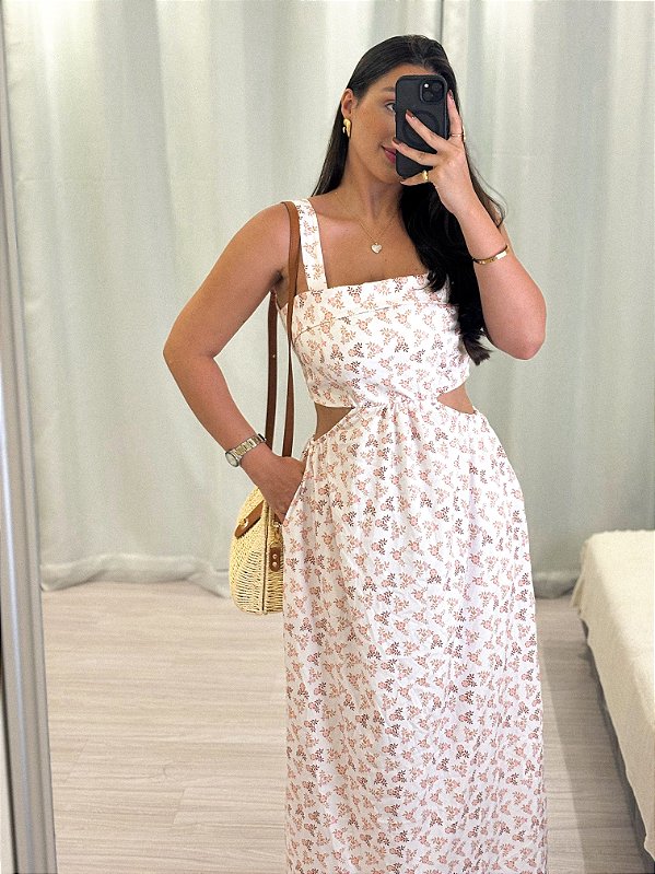 Vestido Ariane - Estampado Areia