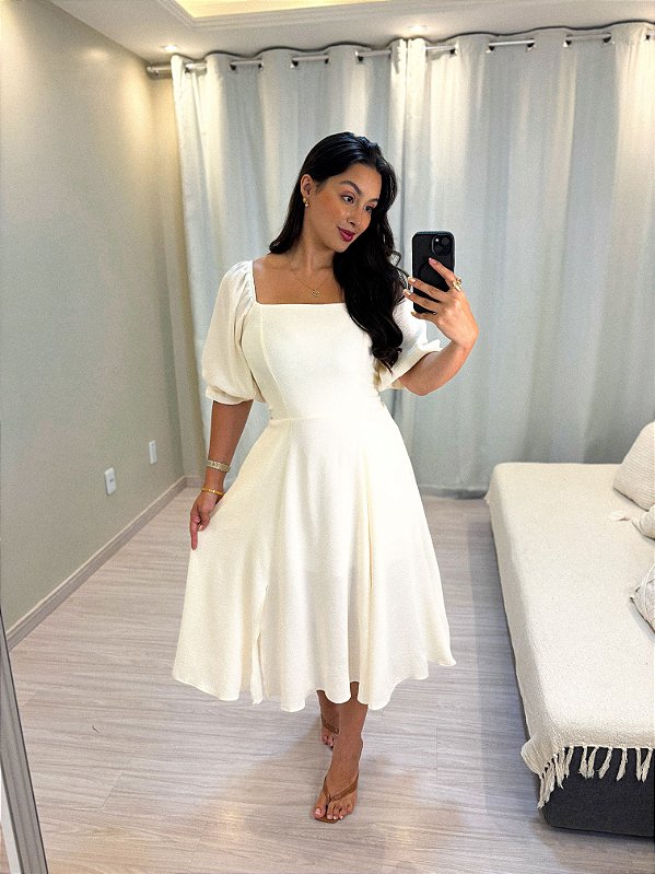 Vestido Heloisa - Marfim