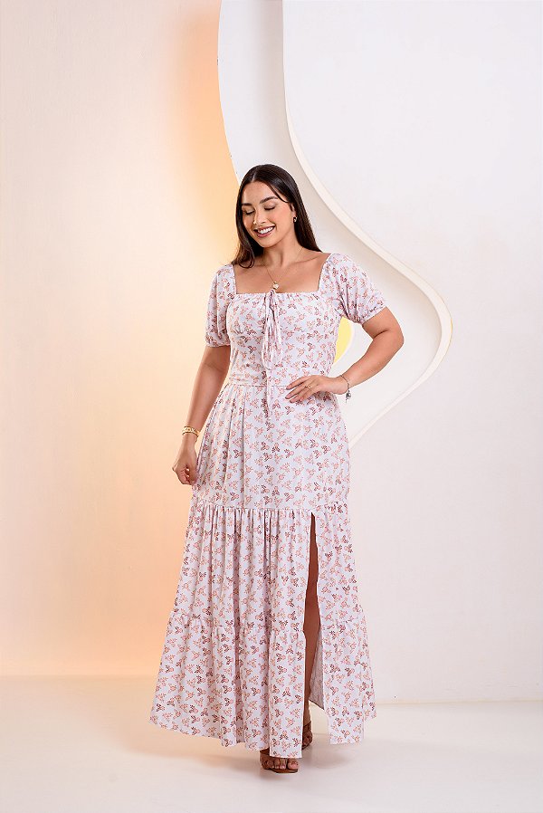 Vestido Alessandra - Estampado Areia