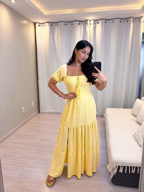 Vestido Alessandra - Amarelo Candy