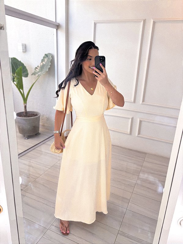 LEVES DEFEITOS - Vestido Catarina - Creme