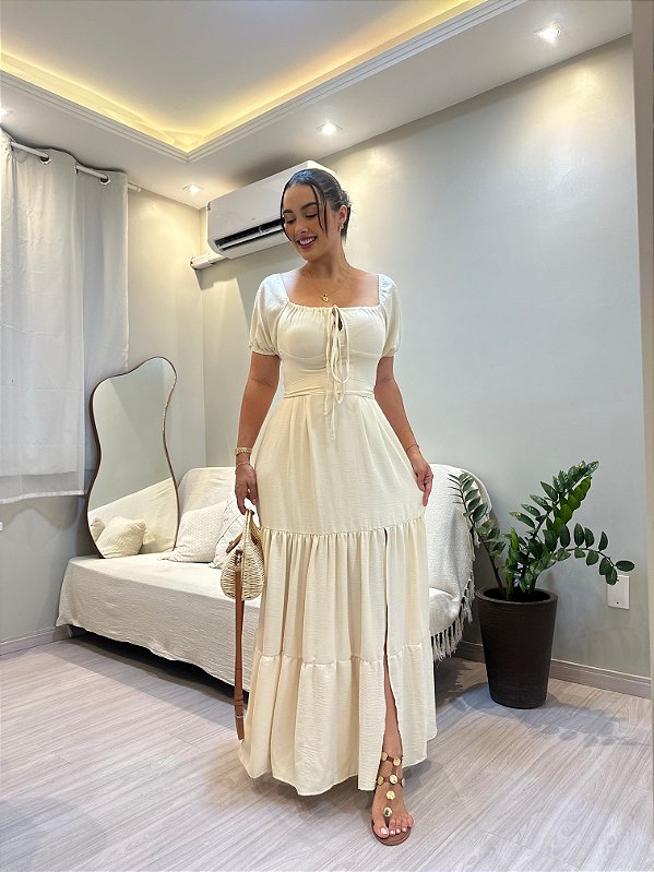 Vestido Alessandra - Tapioca