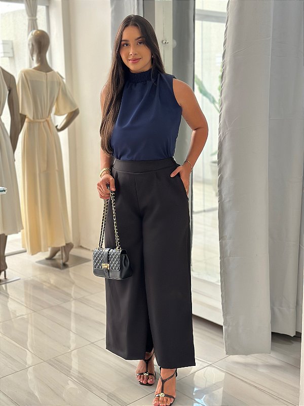 Calça Pantacourt Milena - Preto