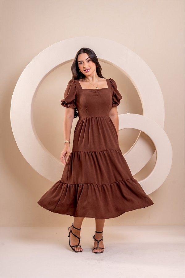 Vestido Tereza - Marrom