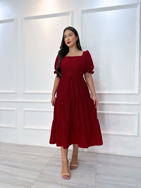 Vestido Tereza - Vinho