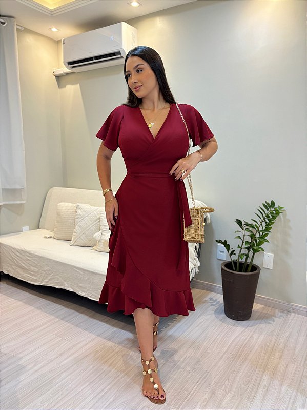Vestido Diana - Vinho