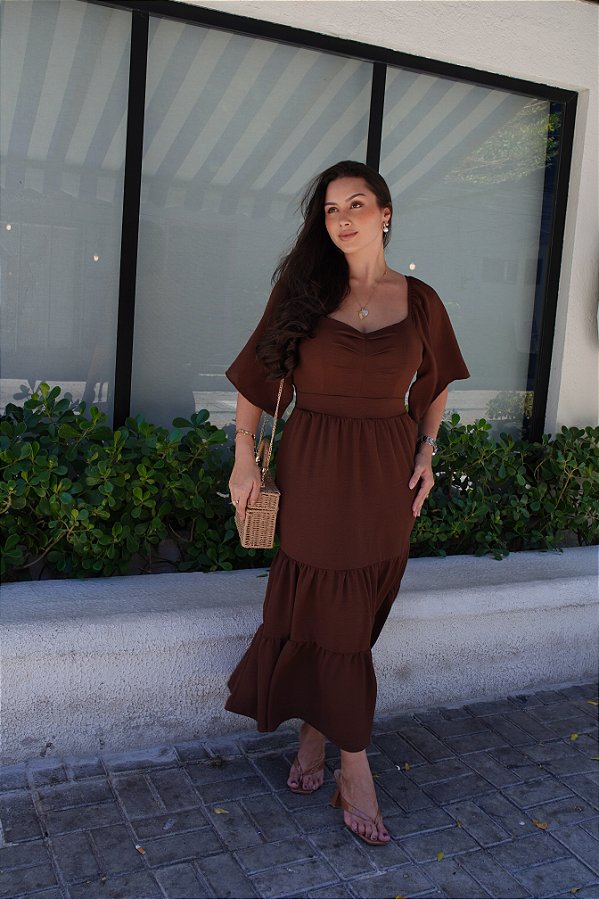 Vestido Noele - Marrom