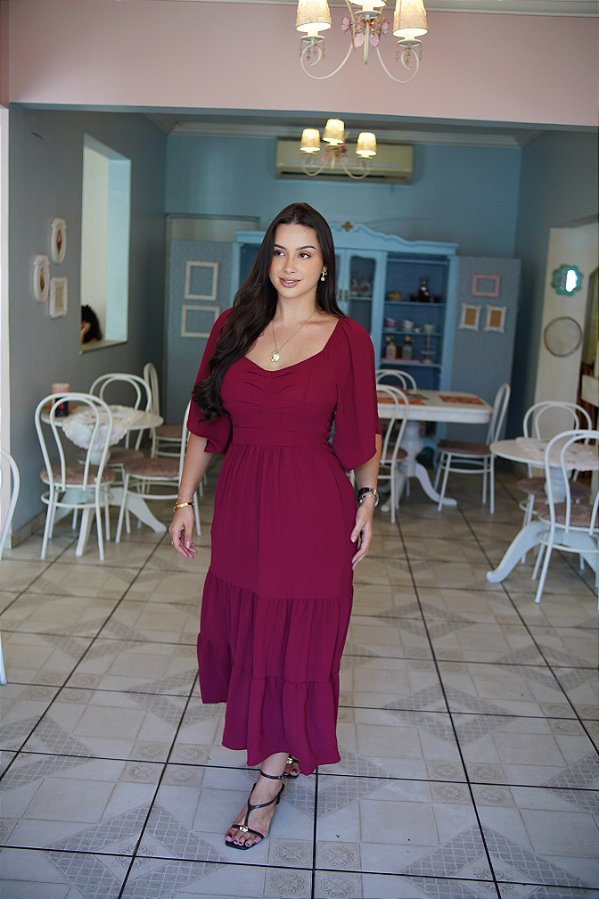 Vestido Noele - Marsala