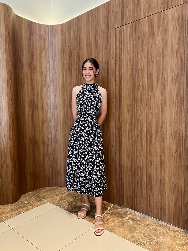 Vestido Pérola - Preto Liberty