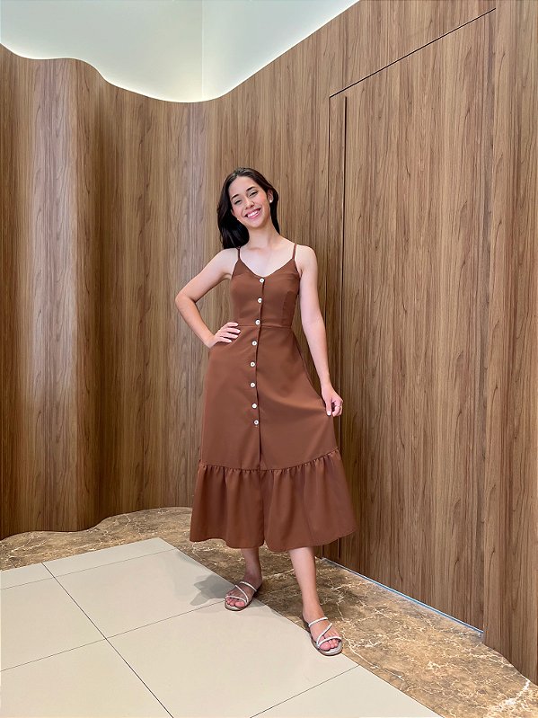 Vestido Júlia - Marrom