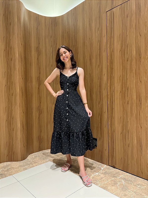 Vestido Júlia - Poá Preto