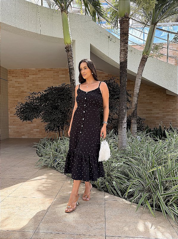 Vestido Júlia - Poá Preto