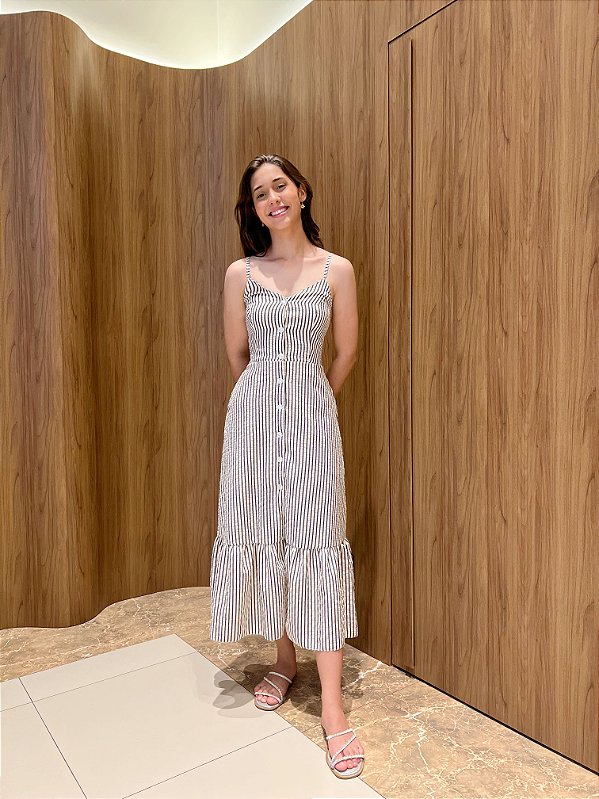 Vestido Júlia - Listrado Marinho