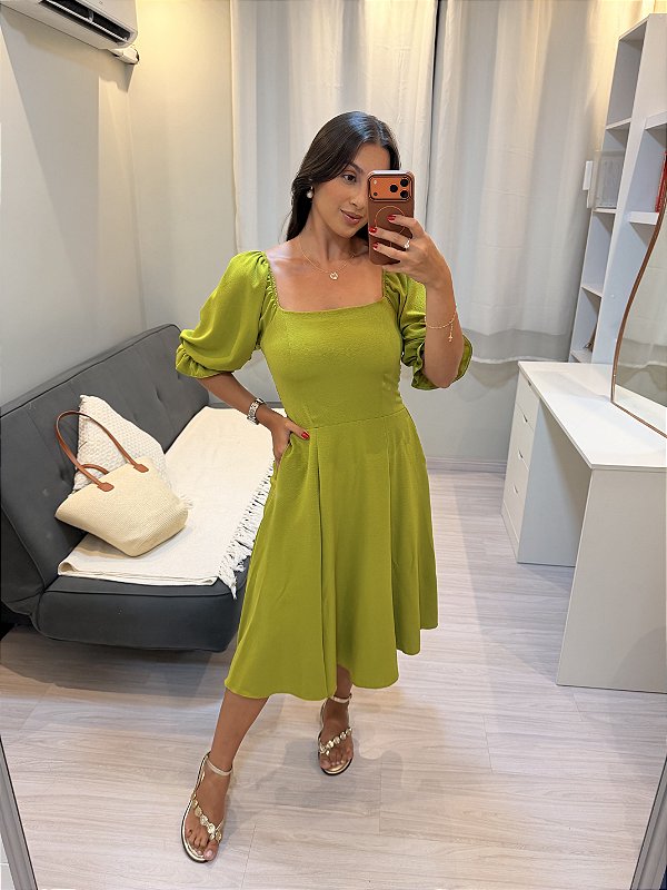 Vestido Heloisa - Pistache