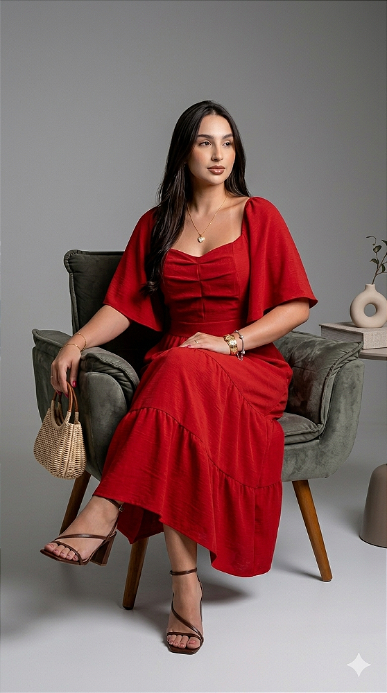 Vestido Noele - Vermelho