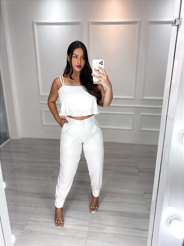 Leves Defeitos - Calça Jordana - Off White