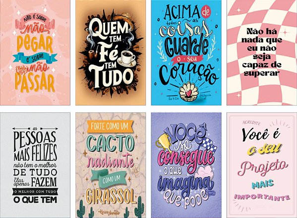 Kit Imas Decorativos Motivação 3 9x6  com 24 und