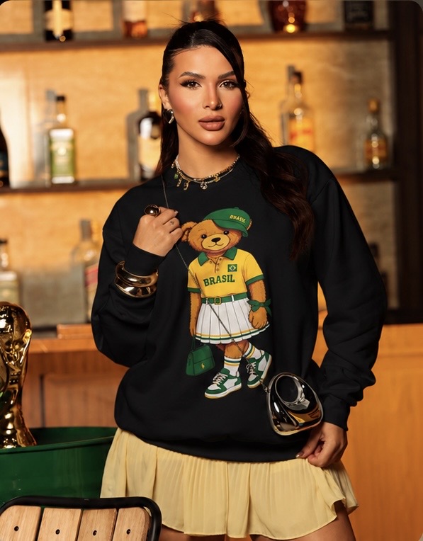 BLUSA DE MOLETOM URSO BRASIL